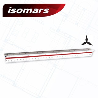 ไม้สเกล ไม้สเกลสามเหลี่ยม  1:10/1:500 Isomar T4