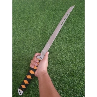 SAMURAI 70 cm. ใบสแตนเลส หนา 2.4 mm ใบเจาะพอดสวยงาม ยามรวมด้าม 70 เซนติเมตร