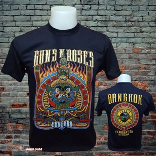 tshirtเสื้อยืดคอกลมฤดูร้อนเสื้อวง GUNS N ROSES วงร็อค ไม่มีตะเข็บข้าง คอฟิต ป้ายUSA เสื้อร็อค เสื้อวินเทจ เสื้อทัวร์ วง