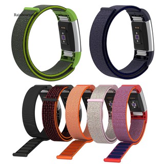 【 RB 】 สายคล้องข้อมือไนล่อนสำหรับ Fitbit Charge 2 Sport Bracelet