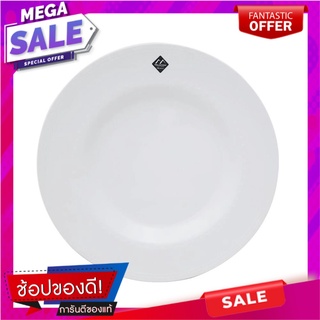 จานเมลามีนตื้น 9.5" SUPERWARE IVORY อุปกรณ์ใส่อาหาร MELAMINE FLAT PLATE 9.5" SUPERWARE IVORY