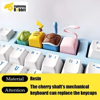 【KEYCAP】Pikachu ปุ่มกดคีย์บอร์ด พลาสติกเรซิ่น ลายปิกาจู โปเกม่อน R4 OEM DIY