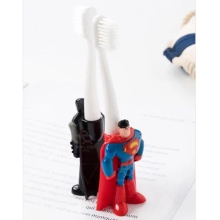 แปรงสีฟันเด็ก ลายการ์ตูน Superman Batman เปลี่ยนหัวแปรงได้ แถมหัวแปรง