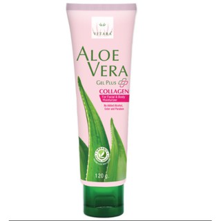 VITARA Aloe Vera gel plus COLLAGEN ขนาดบรรจุ 120 g(19387)