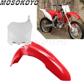 MD-สีแดงวิบาก E Nduro MX บังโคลนหน้าบังโคลนสีขาวจำนวนแผ่นปกคลุมสำหรับฮอนด้า CRF450R CRF250R CRF 250/450 R 2009-2013ST