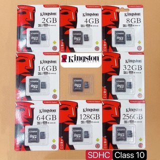 Kingston Micro SD Memory Card  2GB/4GB/8GB/16GB/32GB/64GB/128GB/256GB  กล้อง/กล้องติดรถยนต์ / โทรศัพท์มือถือ