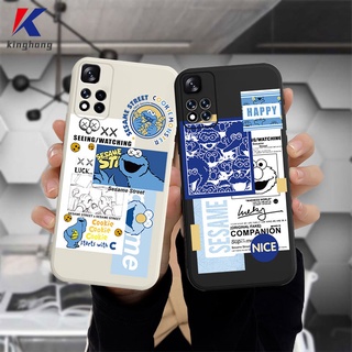 เคสโทรศัพท์มือถือ Samsung A51 A32 A52 A12 A10S A50 A20S J2 J7 Prime A02S A20 A72 A50S เคสซัมซุง A03 A10 A30S A52S A30 M12 M10 M01S น่ารัก แฟชั่น แบบนิ่ม ลายการ์ตูน Sesame Street ขอบตรง เคสซิลโคน