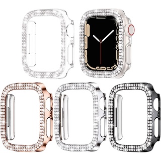 เคสนาฬิกาข้อมือ ประดับเพชร อุปกรณ์เสริม สําหรับ Apple watch 8 7 41 มม. 45 มม. 44 มม. 40 มม. 42 มม. 38 มม. iWatch series 8 3 4 5 6 se