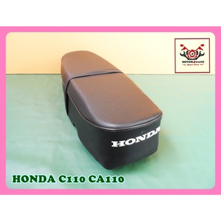 HONDA C110 "BLACK" COMPLETE DOUBLE SEAT // เบาะ เบาะมอเตอร์ไซค์ สีดำ ผ้าเรียบ งานสวย สินค้าคุณภาพดี