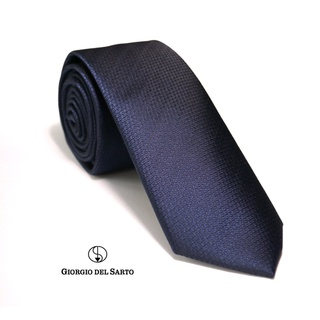 Giorgio Del Sarto Necktie 6 cm Navy Blue with Fabric Texture เนคไทสีกรมลายพื้นมีเท็กเจอร์ #2