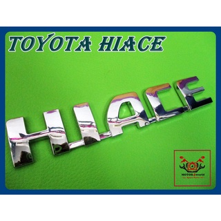 TOYOTA HIACE BODY EMBLEM "CHROME" STICKER size 18x3.5 cm // โลโก้ HIACE ขนาด 18x3.5 ซม. สีเงิน ชุบโครเมี่ยม