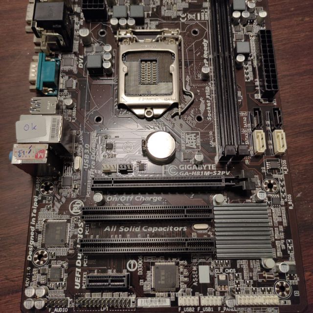 MAINBOARD (เมนบอร์ด) Gigabyte H81M S2PV 1150  พร้อมฝาหลัง