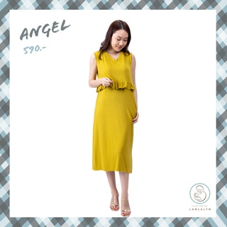 Angel Mommy Dress เดรสคลุมท้องให้นมแขนกุด