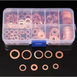 ชุดแหวนทองแดง (คอปเปอร์ริงคิท) Copper Washer kit จำนวน 200 ชิ้นทนความร้อนสูงถึง 1,083 °C