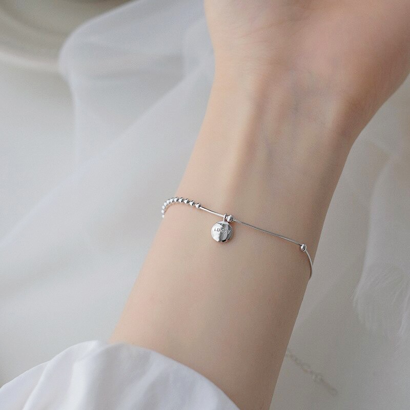 สร้อยข้อมือ สร้อย สร้อยเงิน 925 Mini Lucky เครื่องประดับแฟชั่น สร้อยข้อมือโชคดี สร้อยข้อมือแฟชั่น ❤สินค้าพร้อมส่ง❤