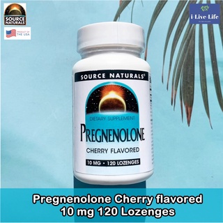 Pregnenolone Cherry flavored 10 mg 120 Lozenges - Source Naturals  เม็ดอม รสเชอร์รี่