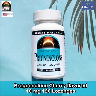 Pregnenolone Cherry flavored 10 mg 120 Lozenges - Source Naturals  เม็ดอม รสเชอร์รี่