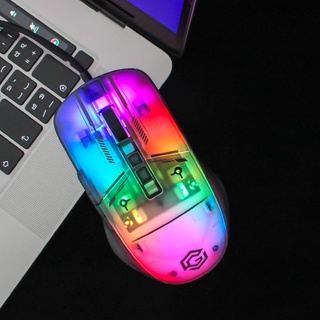 IWACHI เมาส์ G3 มีสาย แสงไฟ RGB ทะลุตัวเมาส์รอบด้าน ปรับไฟได้ถึง 13โหมด mouse คอมพิวเตอร์