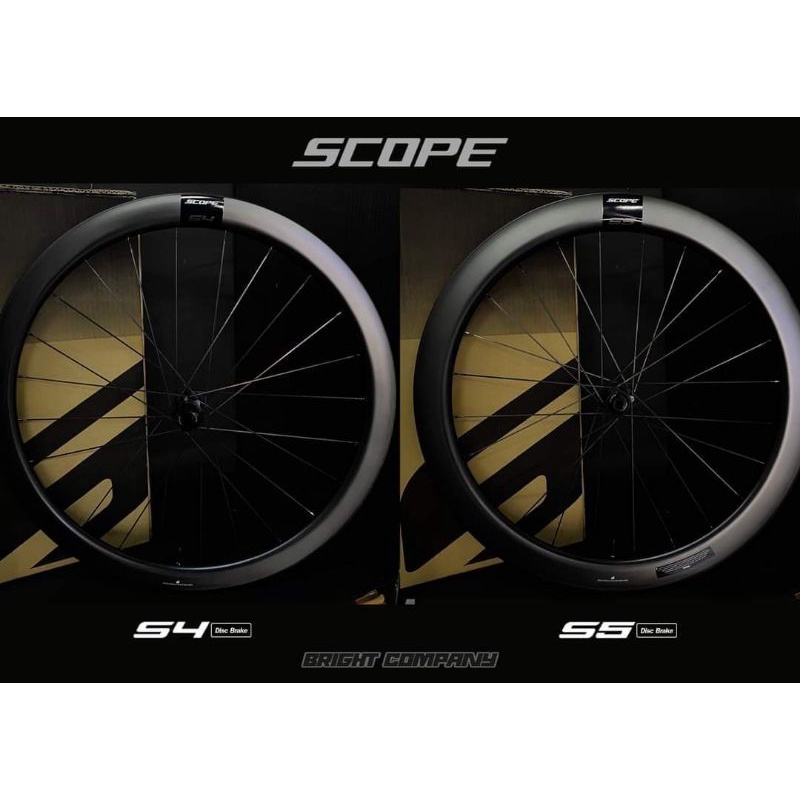 New!! ล้อจักรยานเสือหมอบ SCOPE SPORT SERIES DISC  ล้อคาร์บอน รุ่น S4 ขนาด 45mm. และ S5 ขนาด 55mm.