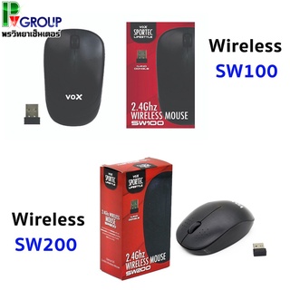 เมาส์ไร้สาย VOX รุ่น SW100,SW200 Series สีดำ