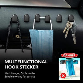 4PCS รถ Hook Organizer Dashboard Hook Auto Fastener คลิปสําหรับสาย Usb หูฟัง Key Storage Self กาว Wall Hook