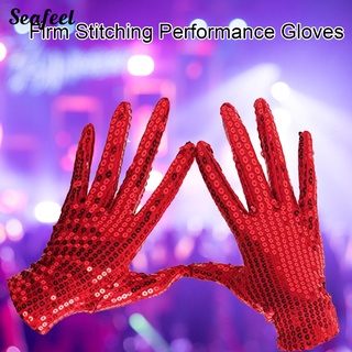 Seafeel_ ถุงมือตัวตลก สีพื้น สําหรับโชว์บนเวที 1 คู่