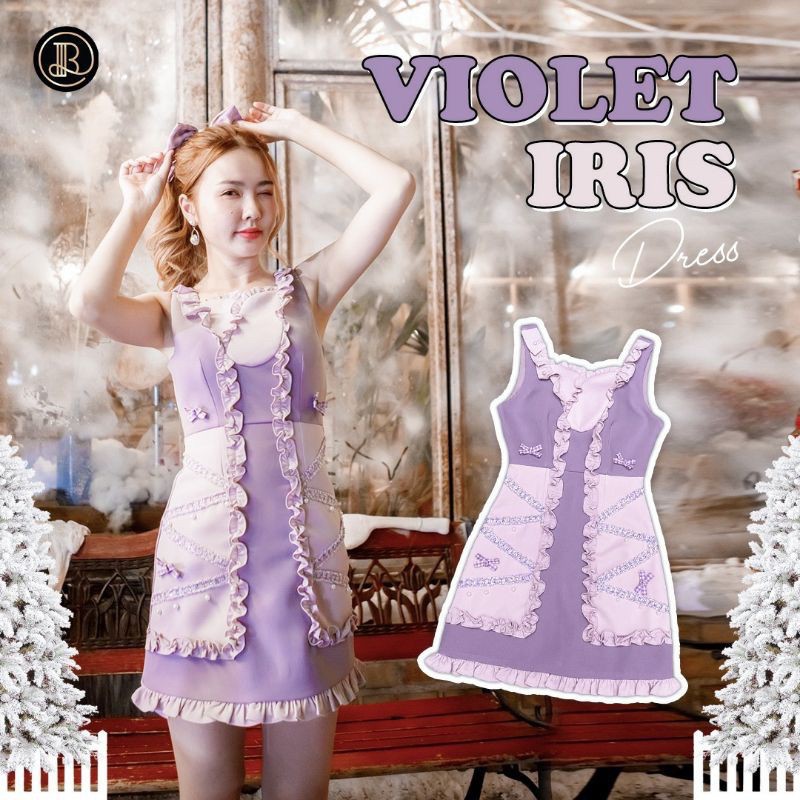 BLT brand -Violet Iris เดรส💜 ไซส์ (M)