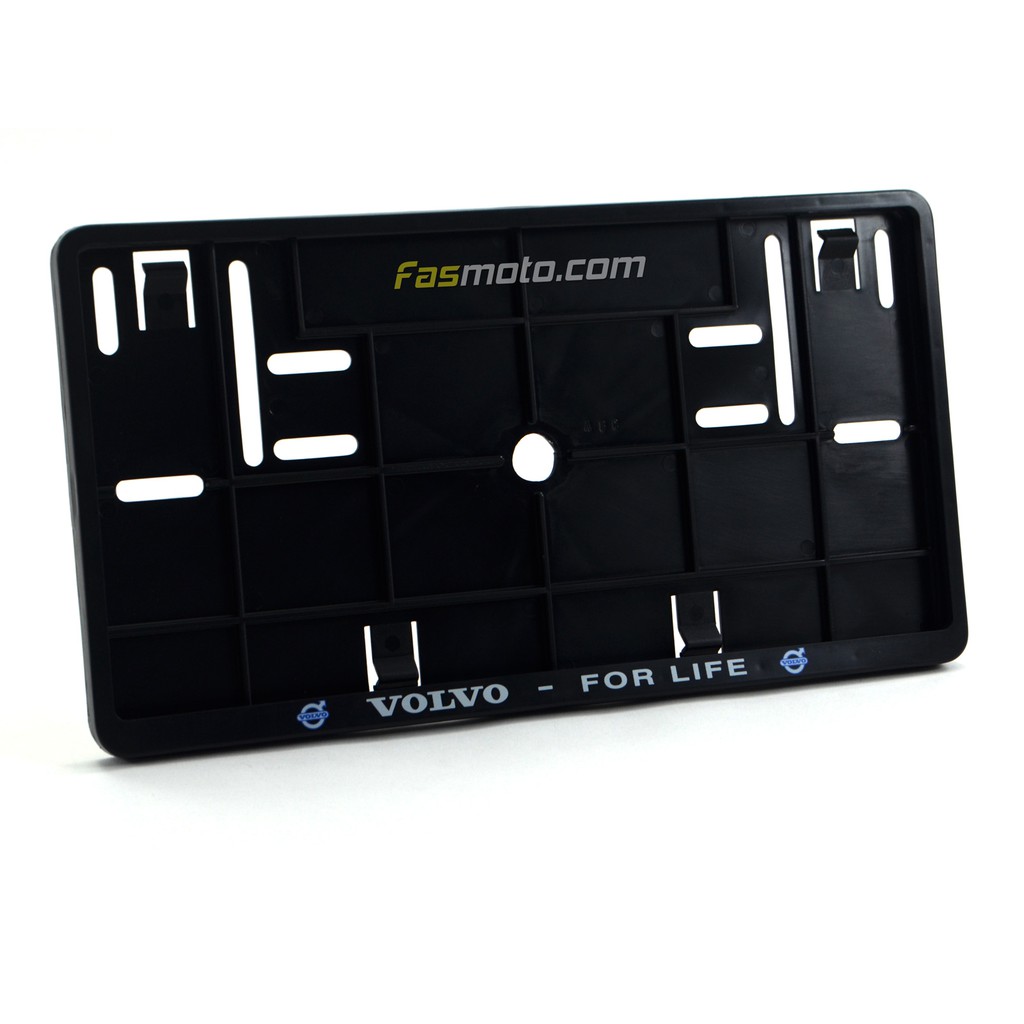 กรอบป้ายทะเบียนรถยนต์ Volvo For Life Double Row 335 มม. (สีดํา)