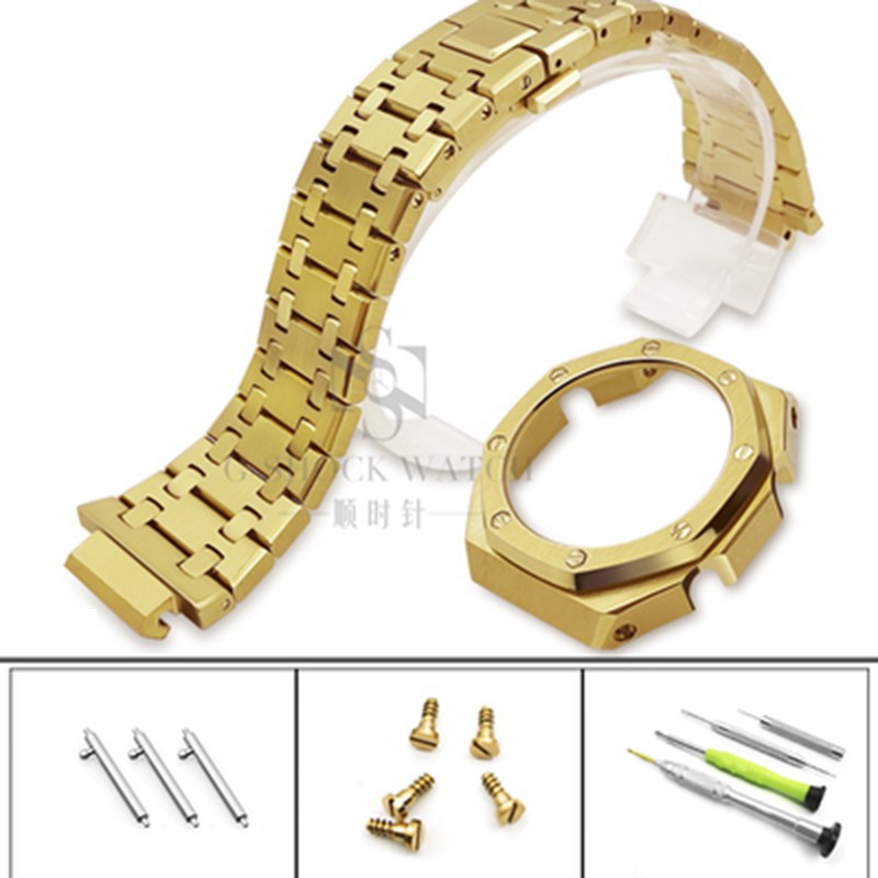 Watchband Strap Bezel For Casio G-Shock GA-2100 Series Case Stainless Steel Metal Wristband Frame GA