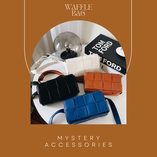 B297-B300: Waffle Bag | Mystery Accessories กระเป๋าคาดอก กระเป๋าคลัช กระเป๋าหนัง PU