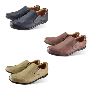 FREEWOOD CASUAL SHOES รองเท้าหนัง รุ่น 79-623 สีน้ำตาล / สีดำ / สีเผือก (BROWN / BLACK / TARO)