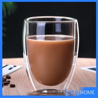 แก้วกาแฟ สไตล์ ญี่ปุ่น อุปกรณ์ชงชา แก้ว 2 ชั้น Double-layer glass