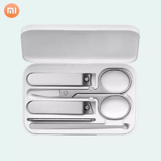 Xiaomi กรรไกรตัดเล็บ 5 ชิ้น ชุดกรรไกรตัดเล็บเท้า สเตนเลส กรรไกรความงาม ตะไบเล็บ ที่ตักหู พร้อมกล่องเก็บ