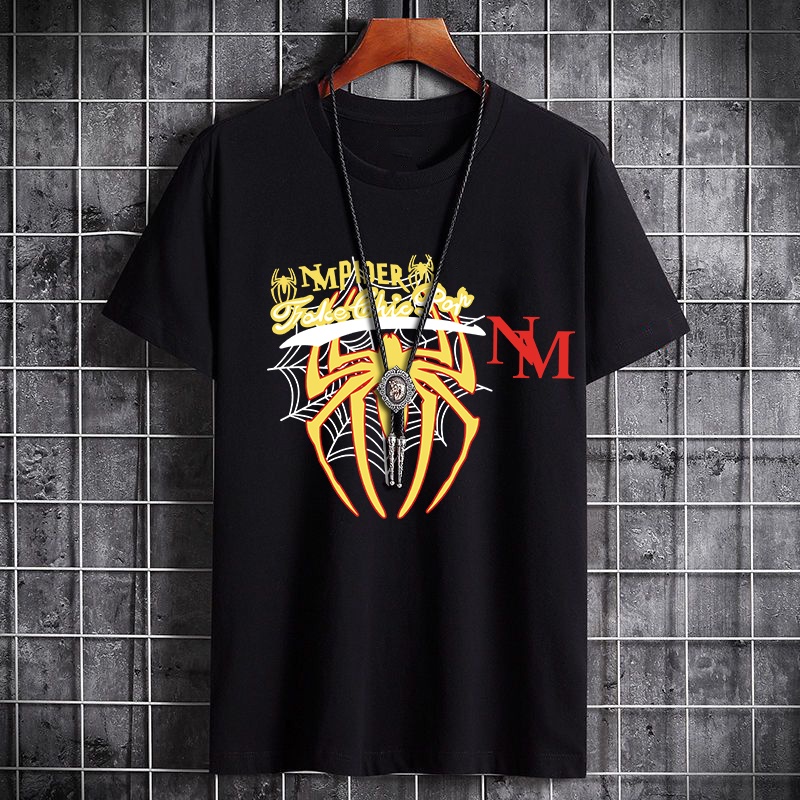 D304(พร้อมส่ง）เสื้อยืดแขนสั้ง สำหรับชายและหญิง.ลายแฟชั่งนานาชาติ ใส่เทียวออกกำลังกายได