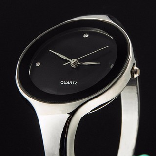 นาฬิกาข้อมือ กำไลข้อมือ Womens Bangle Watch Female Luxury Steel