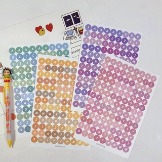 พร้อมส่งสติ๊กเกอร์ตัวอักษร ไดคัท สติกเกอร์ ตกแต่งเฟรมการ์ด DIY Planner สติ๊กเกอร์เกาหลี สติกเกอร์น่ารัก ติดเคส