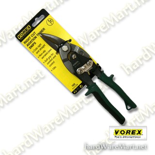 กรรไกรตัดแผ่นโลหะ 10" ตัดโค้งขวา VOREX 102 aviation snips วอเล็กซ์