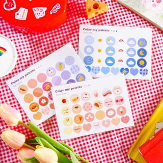 Color my palette สติ๊กเกอร์วงกลม