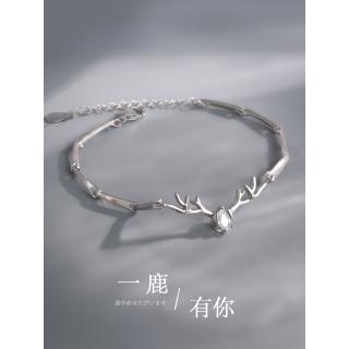 (-) s925 sterling silver สร้อยข้อมือแหวนเพชรสําหรับเด็กผู้หญิง