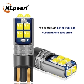 Nlpearl หลอดไฟสัญญาณ t10 Led 10SMD 3030 Chips W5W 12V สว่างมาก สําหรับอ่านหนังสือ รถยนต์ 2 ชิ้น