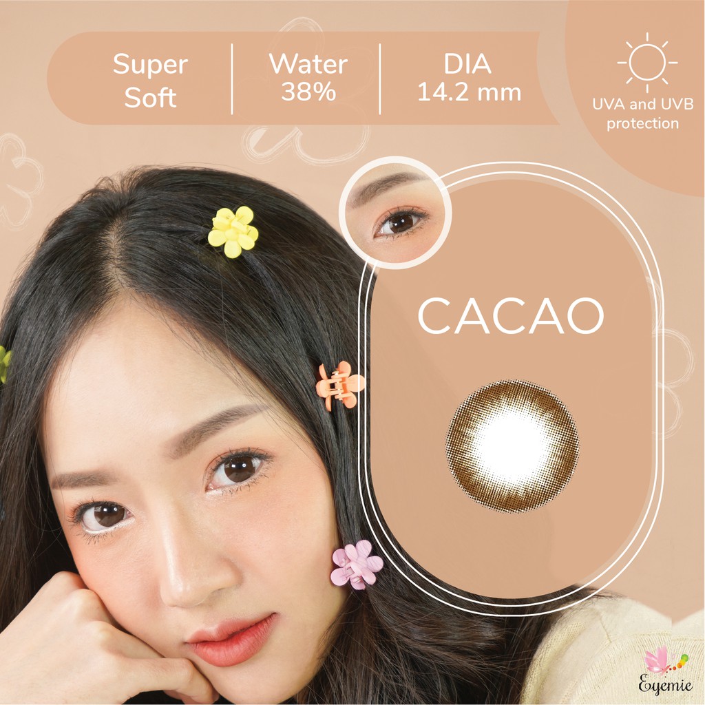 Eyemie Cacao คอนแทคเลนส์ สีน้ำตาล นิ่มพิเศษ