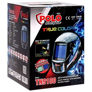 หน้ากากเชื่อมออโต้ กระจกกว้าง TN9100 POLO True Color เห็นสีจริงตอนเชื่อม