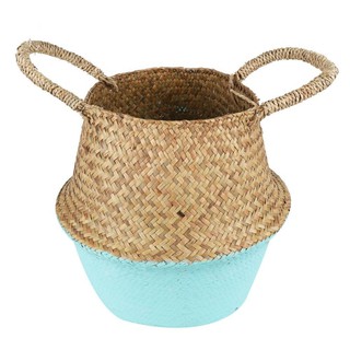 กระถางทรงตะกร้า ไซส์ L สี NATURAL WOOD WOVEN PLANTER SPRING BIO 39CM NATURAL WOOD