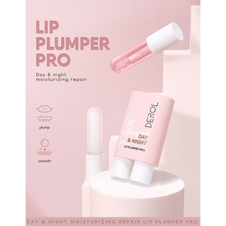 แท้/พร้อมส่ง 💋 ลิปเพิ่มความอวบอิ่ม เย้ายวน เซ็กซี่แบบสายฝอ DEROL lip plumper pro day and night 💋