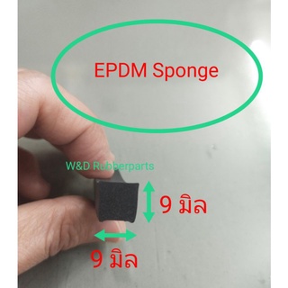 ยางฟองน้ำกันกระแทก กันลม ยางปิดขอบ 9x9 มิล (10 เมตร)