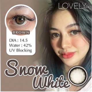 ✨ Snow white gray (Lovely lens) ขนาดBig ตาโต ✔️เลนส์จดทะเบียนถูกต้อง (บิ๊กอาย คอนแทคเลนส์ bigeyes)