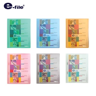 แฟ้ม e-file แฟ้มโชว์เอกสาร อี-ไฟล์ แฟ้มเสนองาน มีช่องใส่ซีดี ปกสอด รุ่น 35A ขนาด A4 จำนวน 1เล่ม พร้อมส่ง