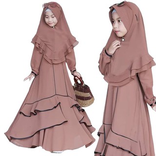 Tamara SYARI KIDS MC Gamis เสื้อคลุมฮิญาบ สําหรับเด็กผู้หญิง (สามารถอายุ 7-10 ปี)