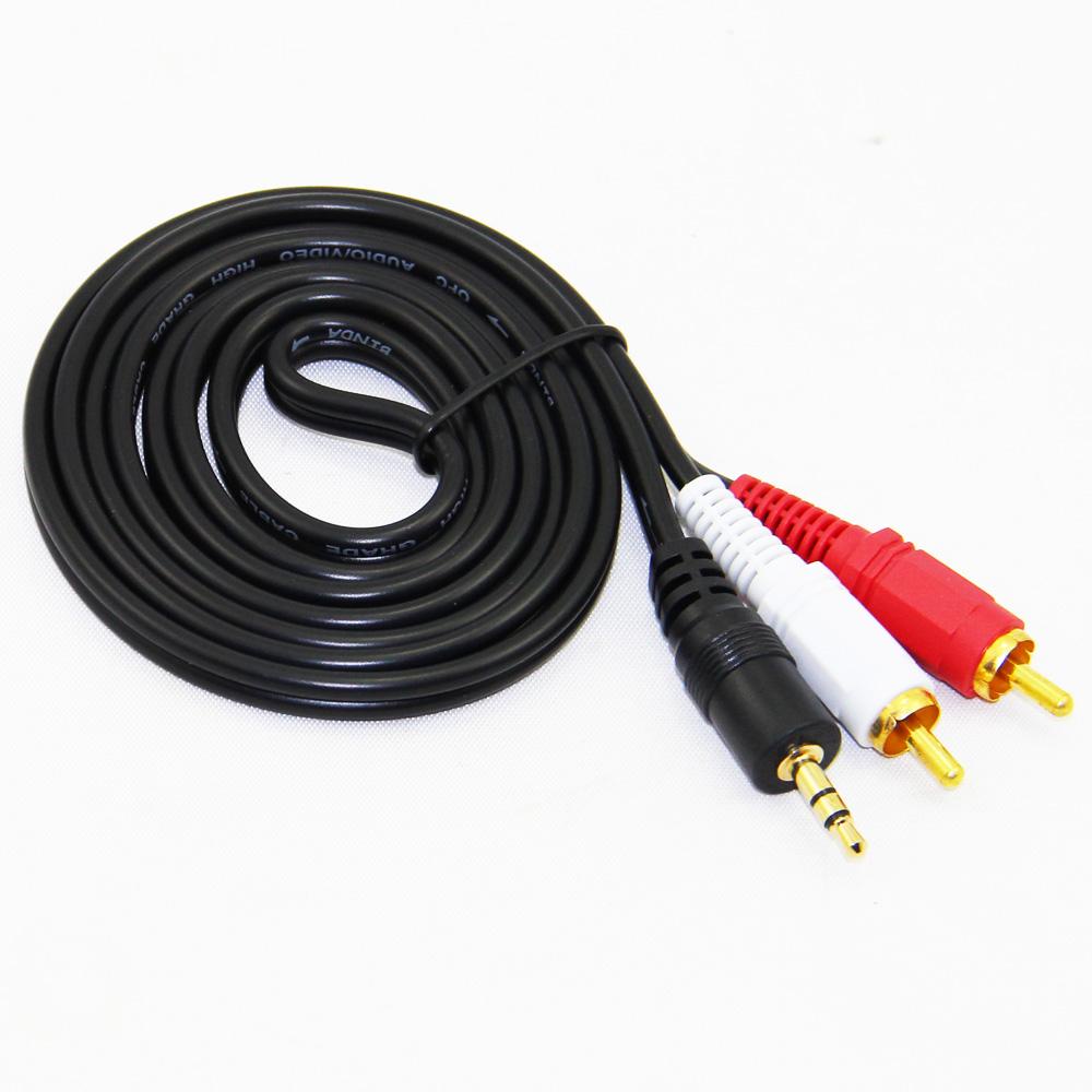 Adapter 1 5m 3 5mm jack aux to 2 rca audio video cable