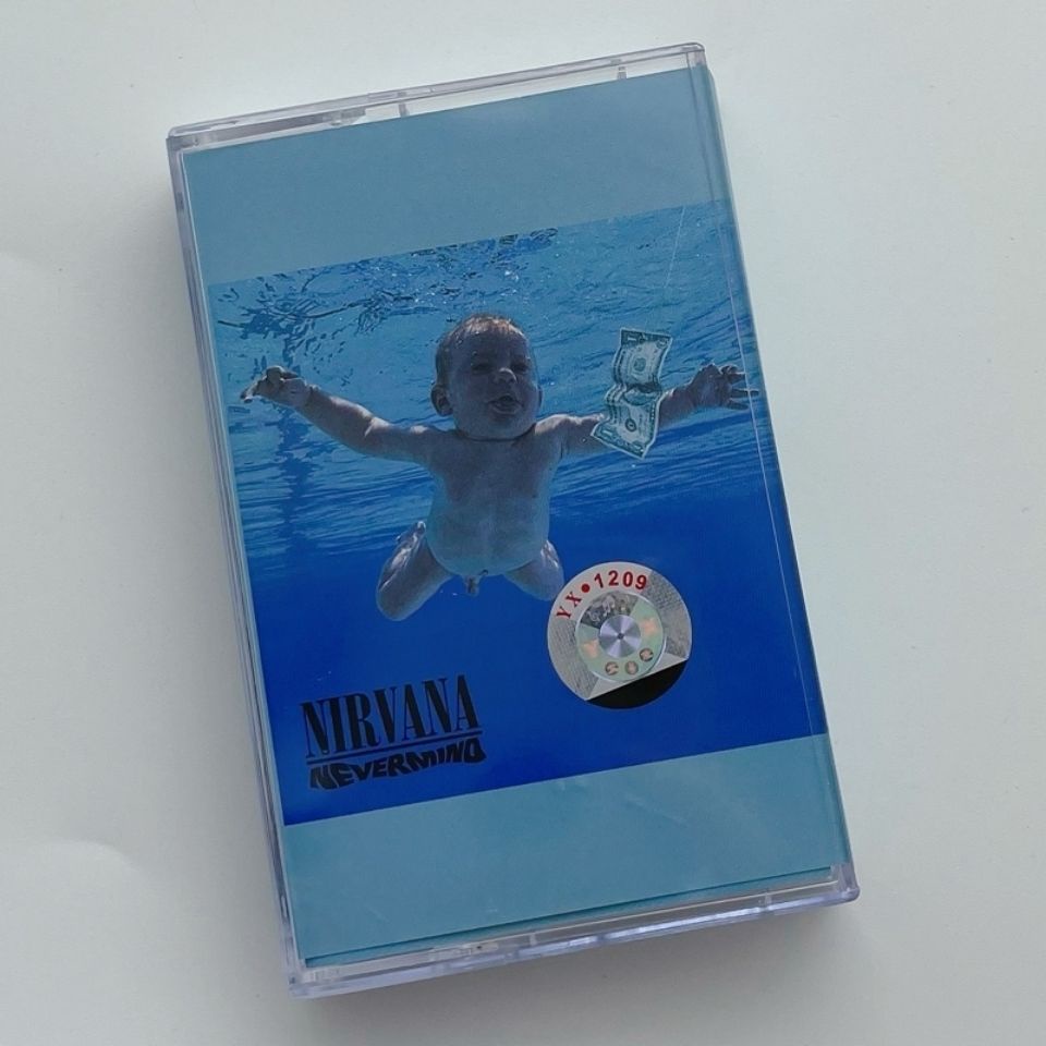 เทปคาสเซ็ท#▩เทปร็อคเพลงภาษาอังกฤษ Nirvana Nevermind เนื้อเพลงที่ยังไม่ได้เปิดใหม่เอี่ยม